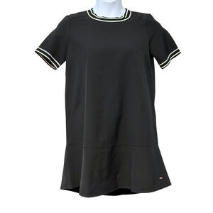 Tommy Hilfiger Sz M Pullover Shift Dress Adaptive Fit Shoulder Close Navy New